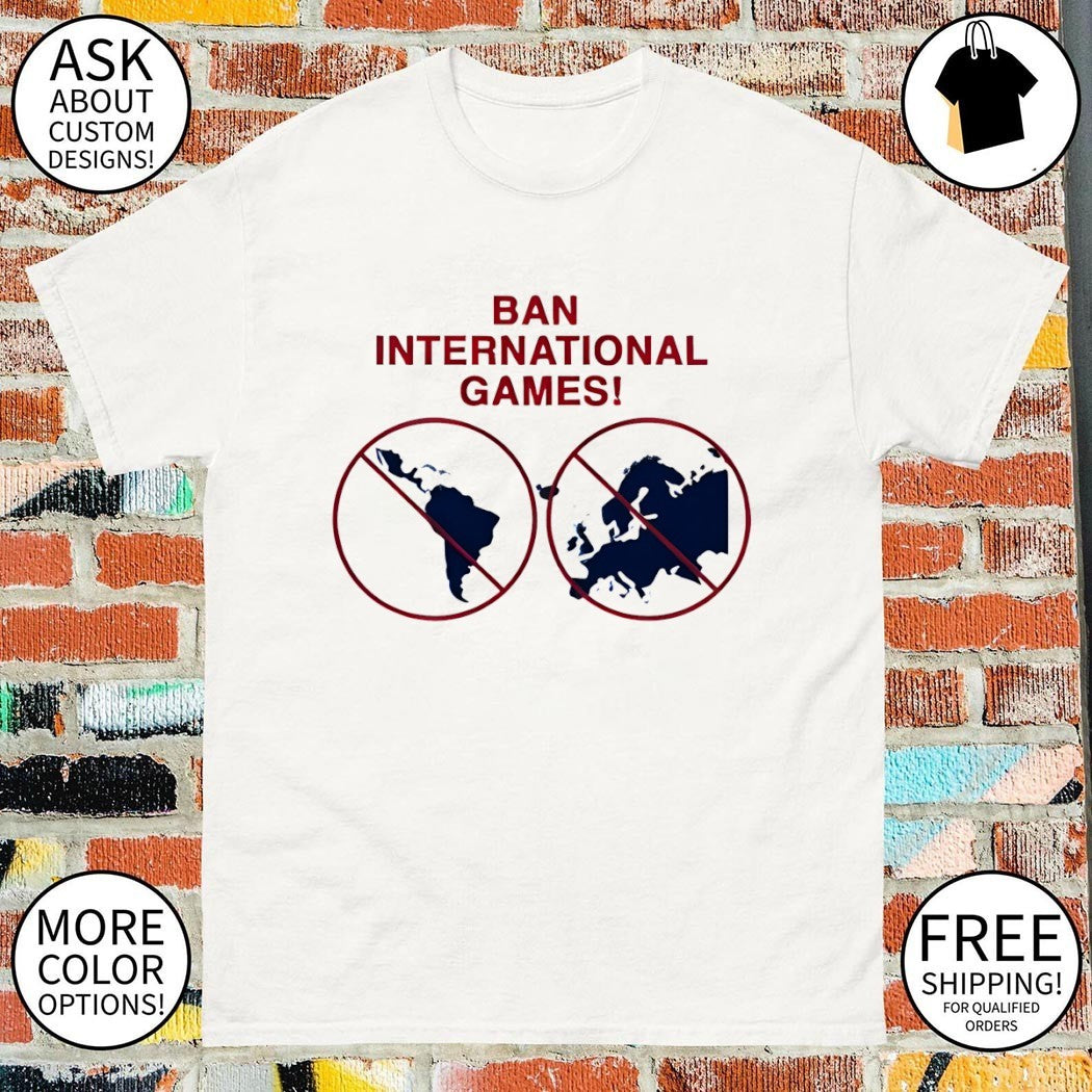 Ban International Games USA map shirt