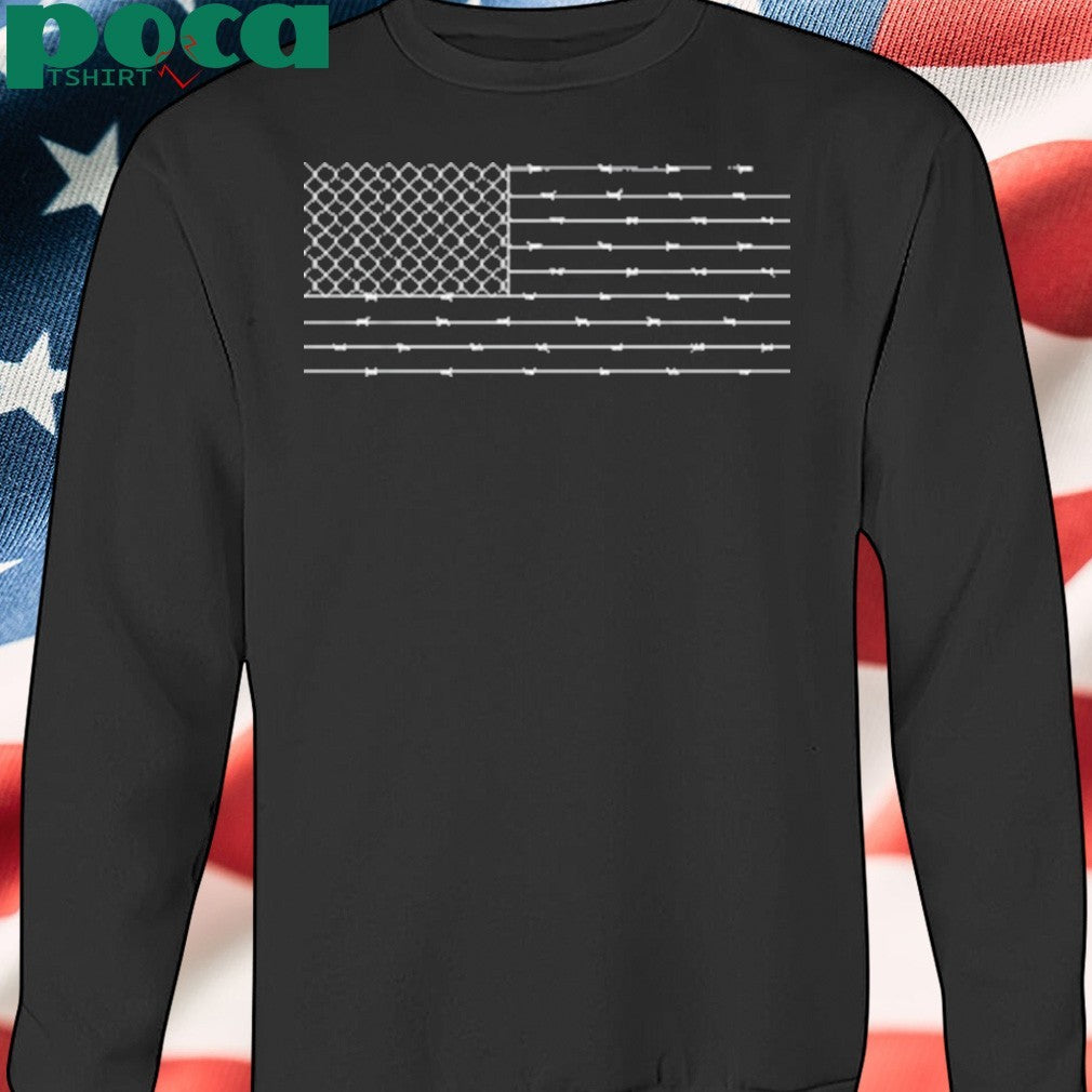 Barbed Wire American Flag USA Flag shirt
