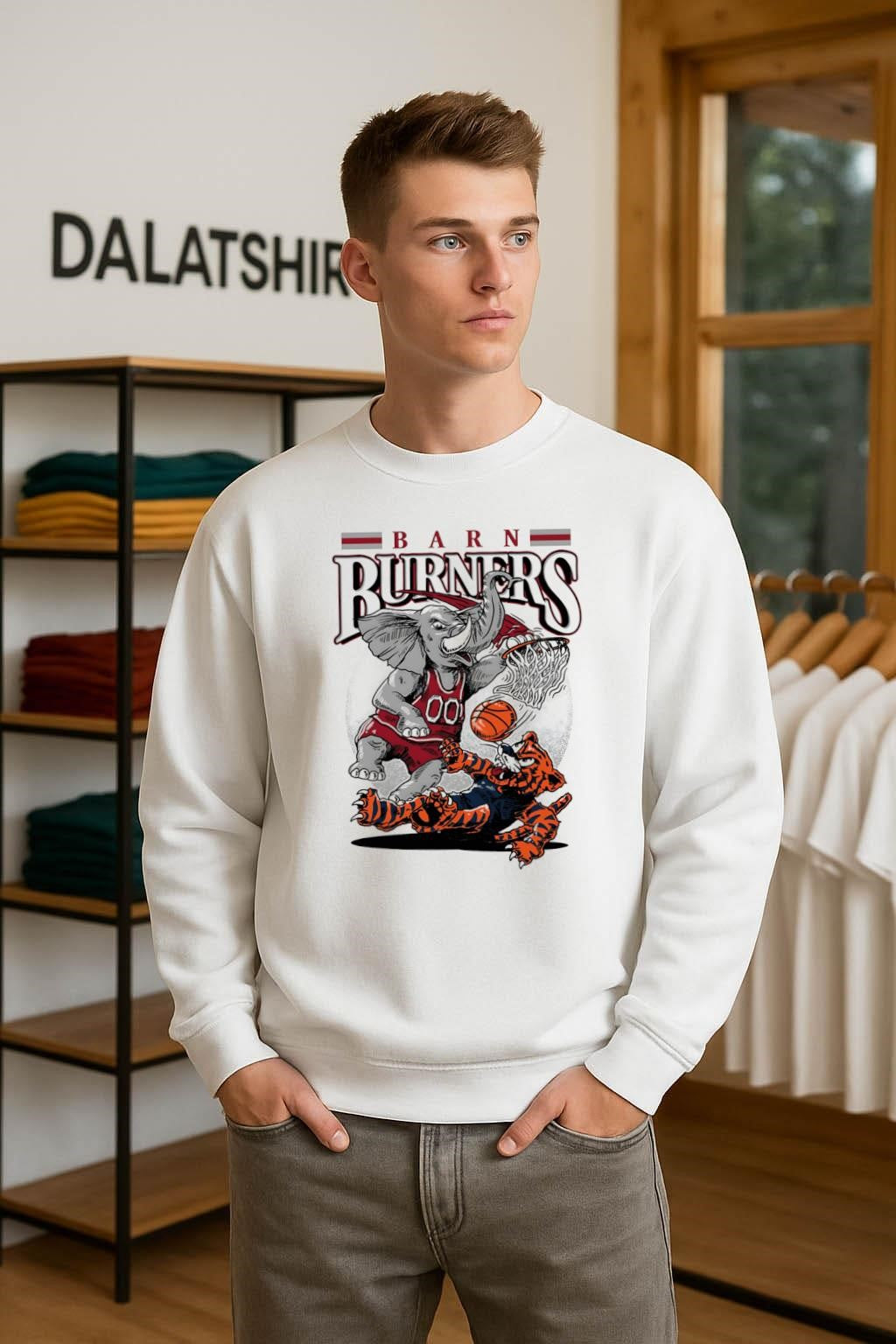Barn Burners Elephant Basketball Tiger Slam Dunk shirt
