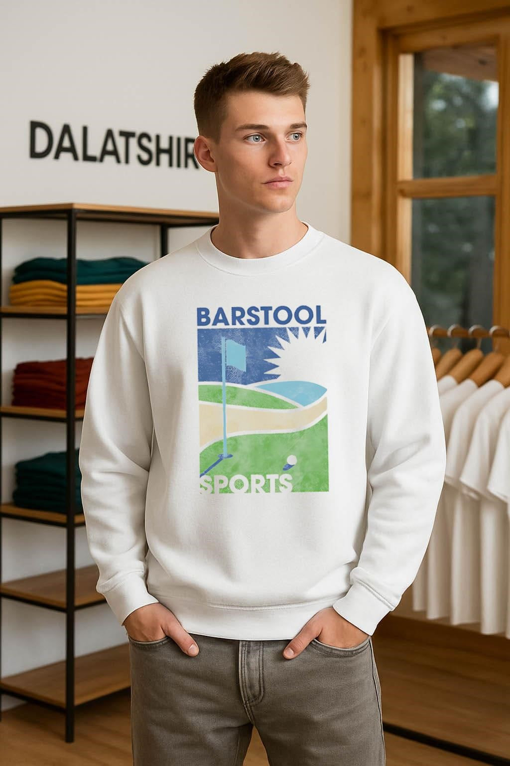 Barstool Sports Golf Course Flag and Sun Scenic shirt