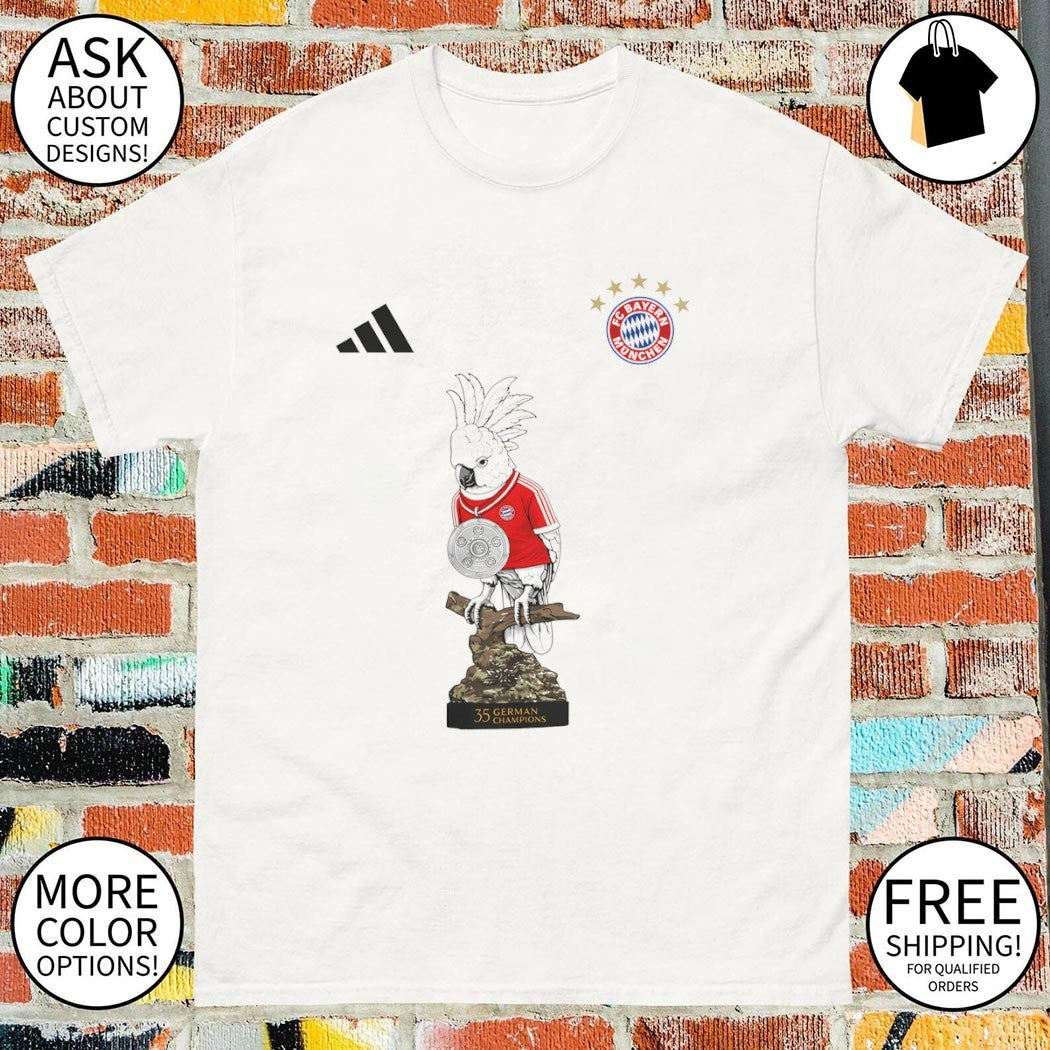 Bayern Munich FC Celebration Deutscher Meister Parrot 35 German Champions shirt
