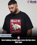 Beer helping straight guys cross the line since 1862 shirt