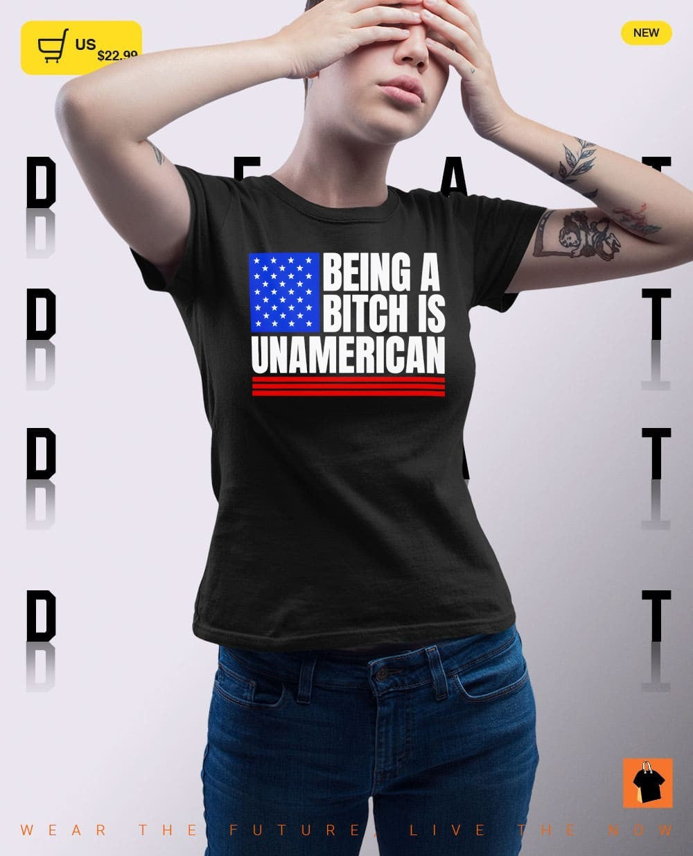 Being a bitch is Unamerican flag funny political shirt
