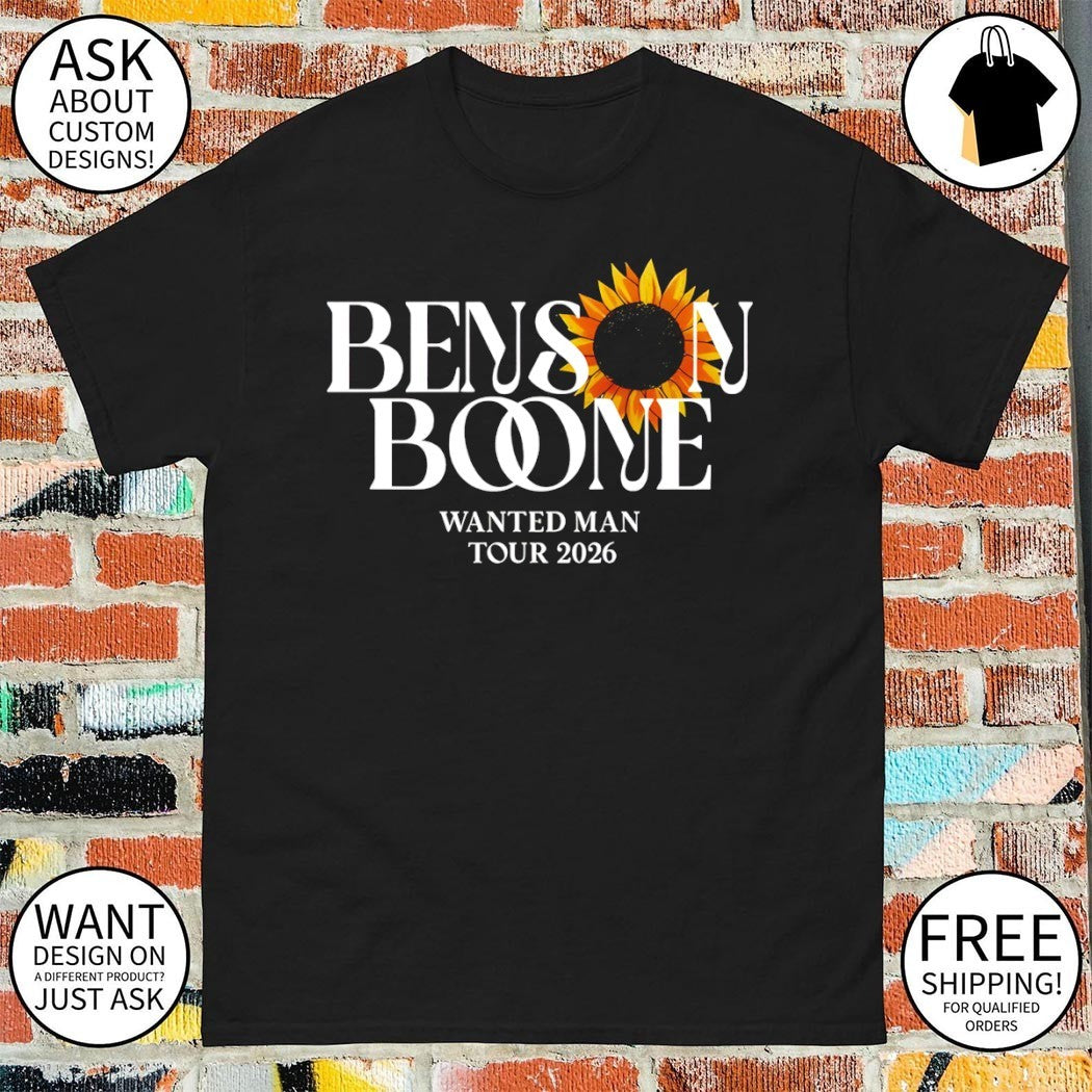 Benson Boone 2026 Concert Tour Wanted Man Tour shirt