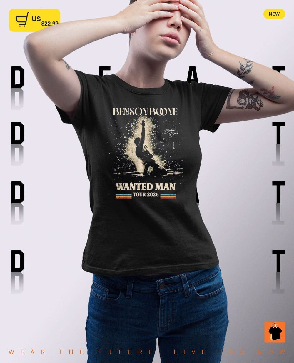 Benson Boone Wanted Man Tour 2026 Concert Retro Graphic shirt