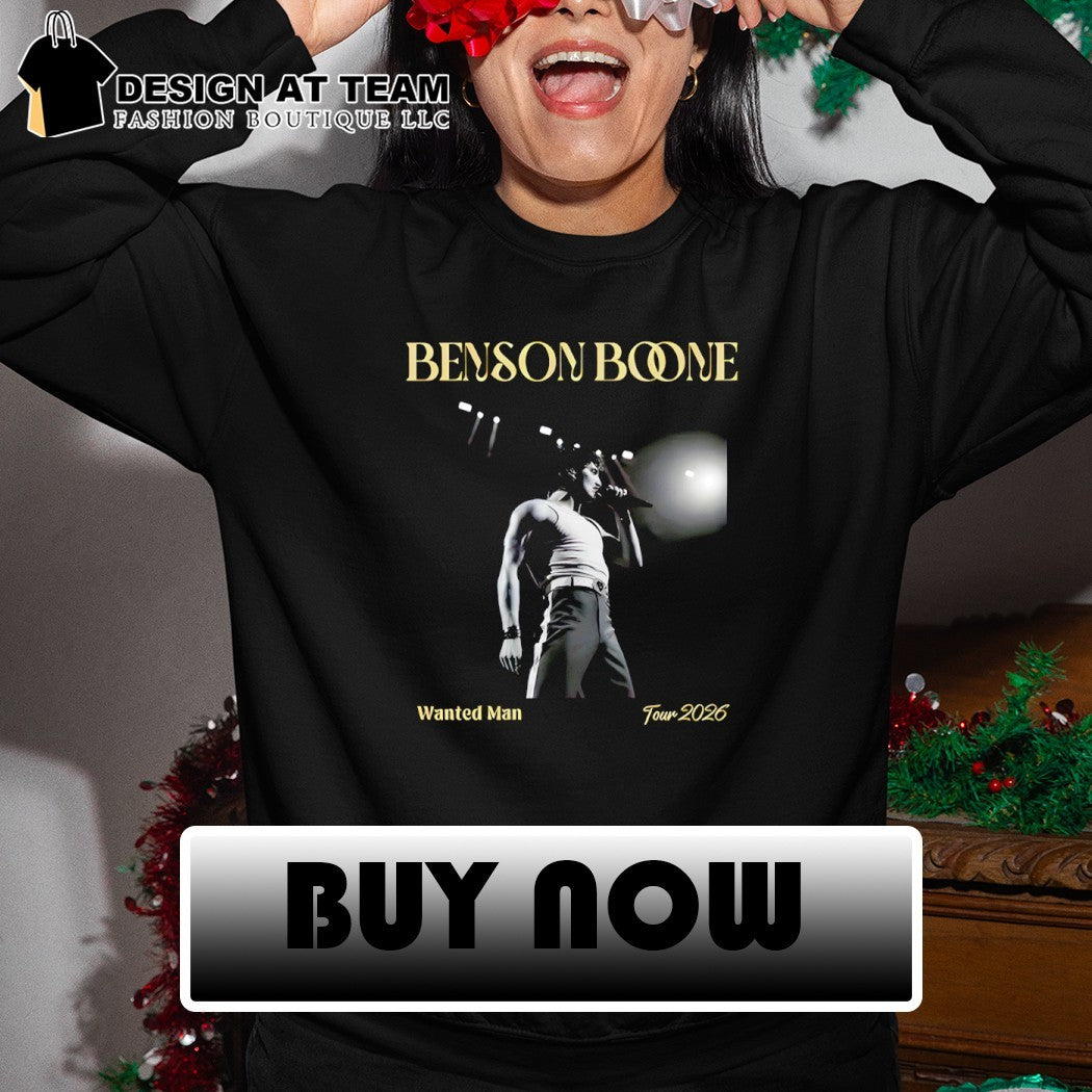 Benson Boone Wanted Man Tour 2026 poster shirt