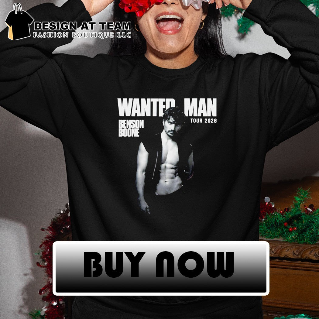 Benson Boone Wanted Man Tour 2026 poster vintage shirt