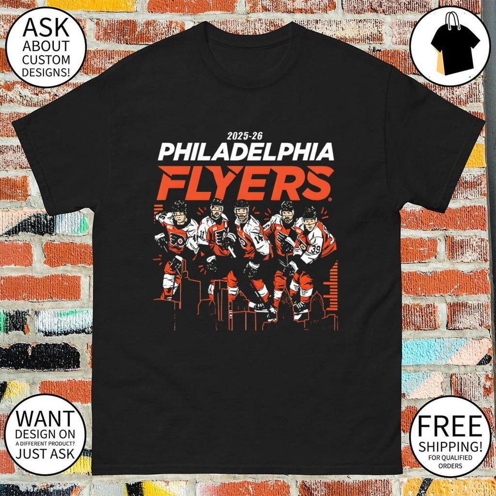 Big 5 City Skyline Philadelphia Flyers Hockey 2025 2026 hockey logo team art