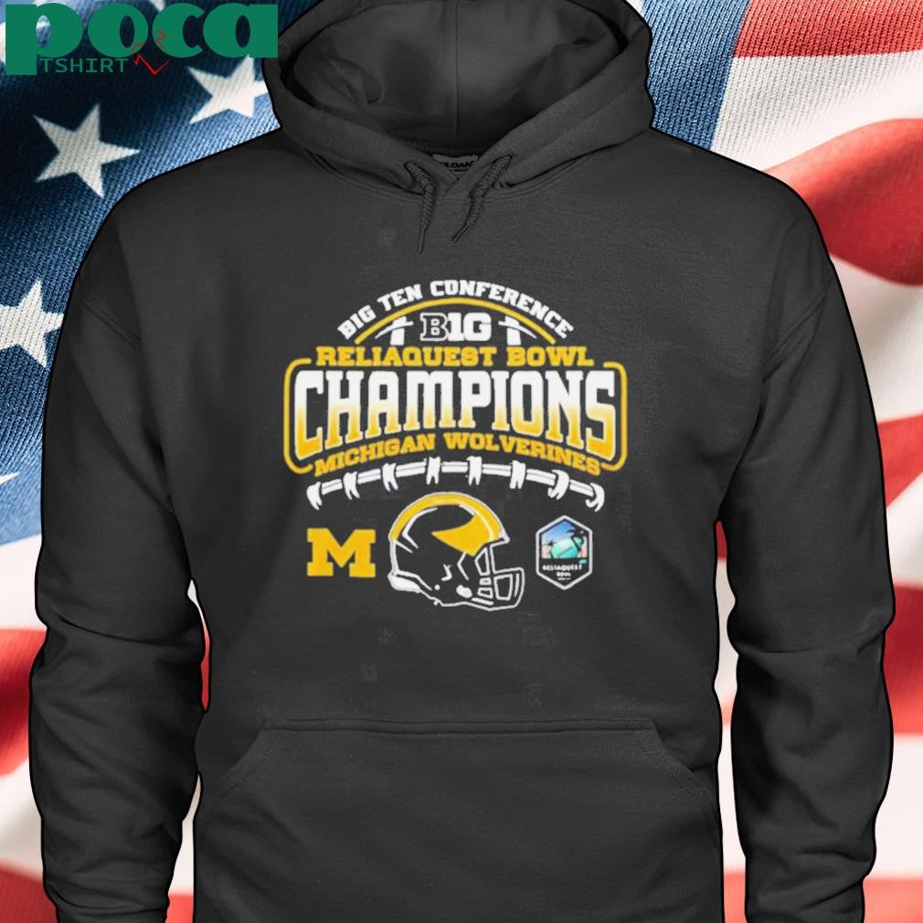 Big Ten Conference Reliaquest Bowl Champions Michigan Wolverines helmet Fan Favorite shirt