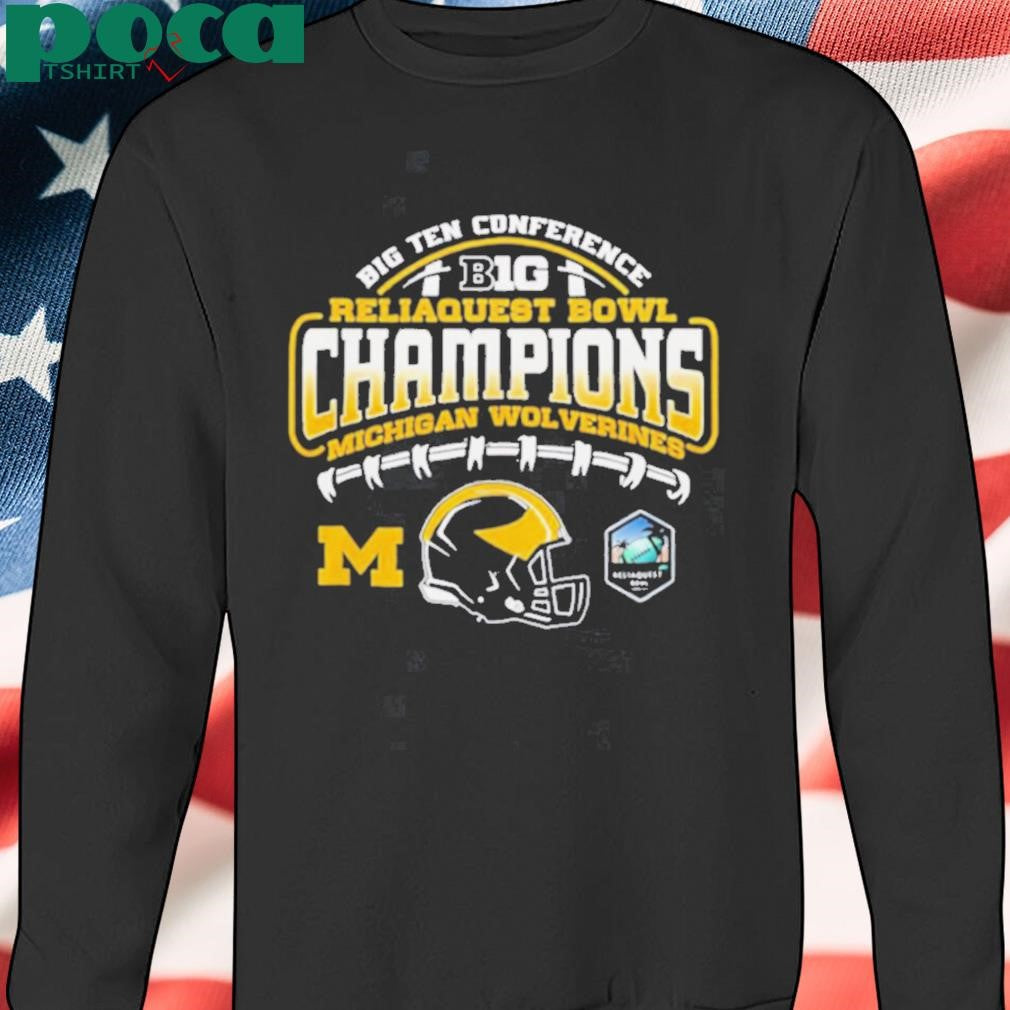 Big Ten Conference Reliaquest Bowl Champions Michigan Wolverines helmet Fan Favorite shirt