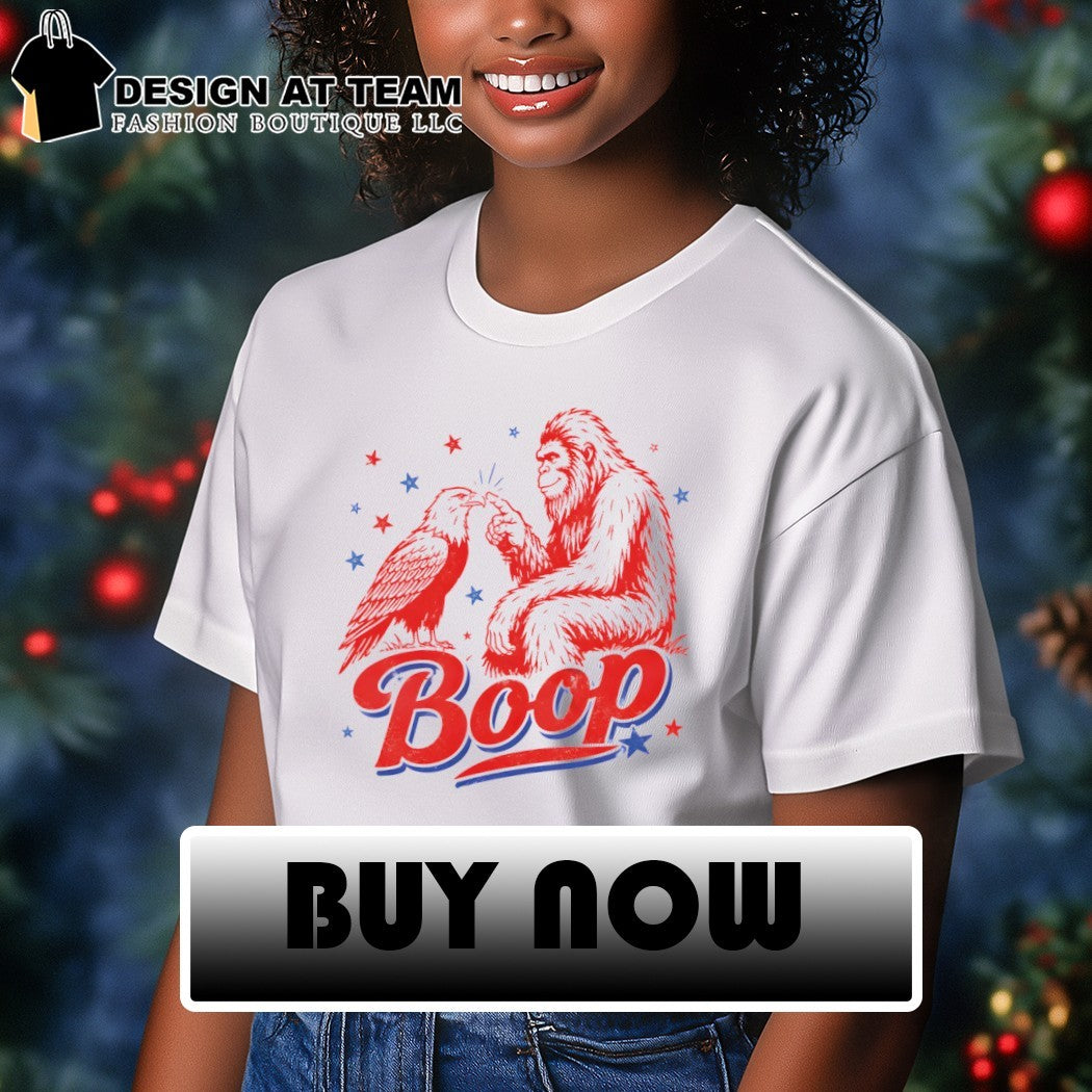Bigfoot and eagle bird Boop 4th of July shirt
