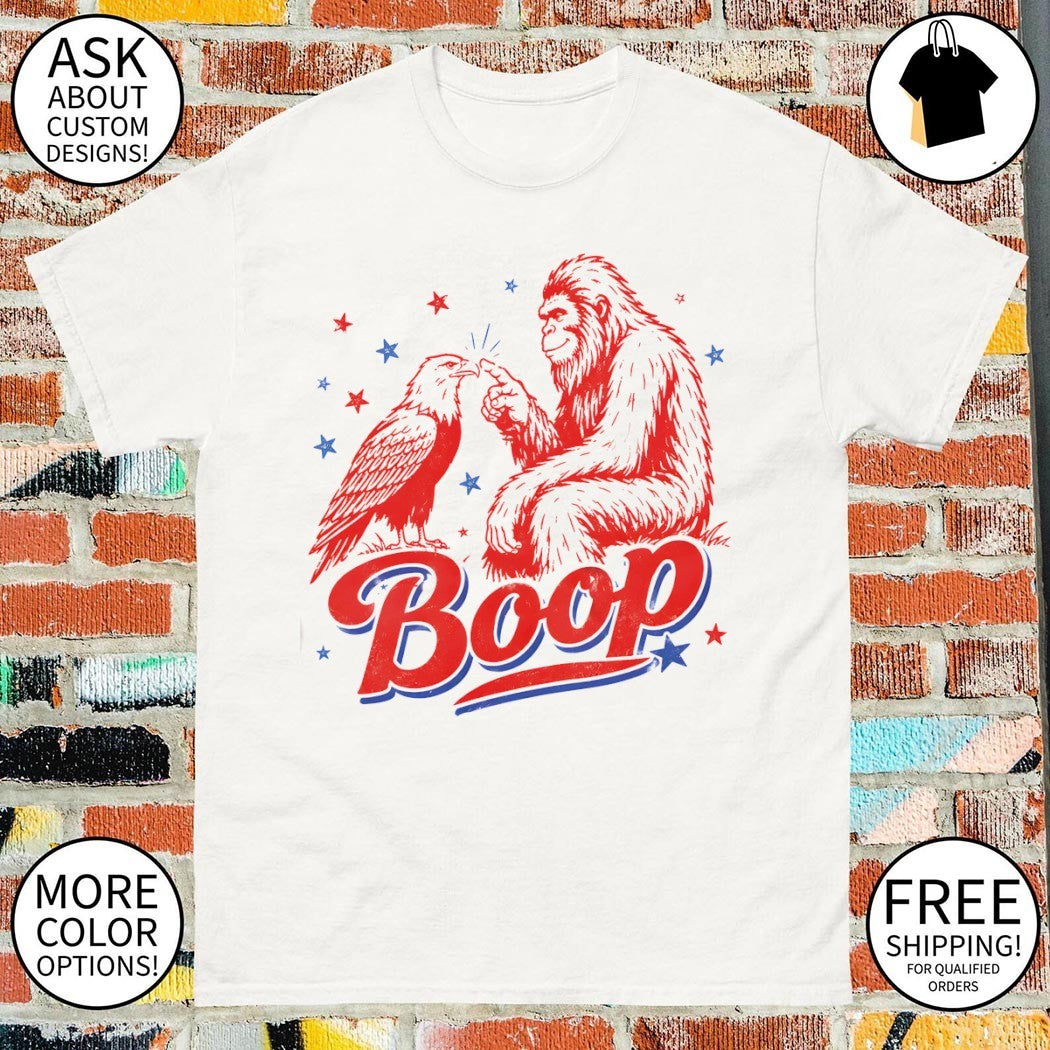 Bigfoot and eagle bird Boop 4th of July shirt