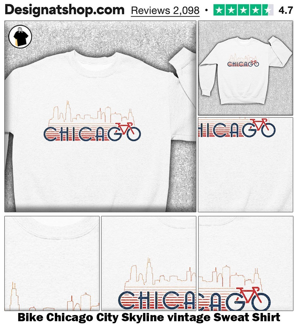 Bike Chicago City Skyline vintage shirt