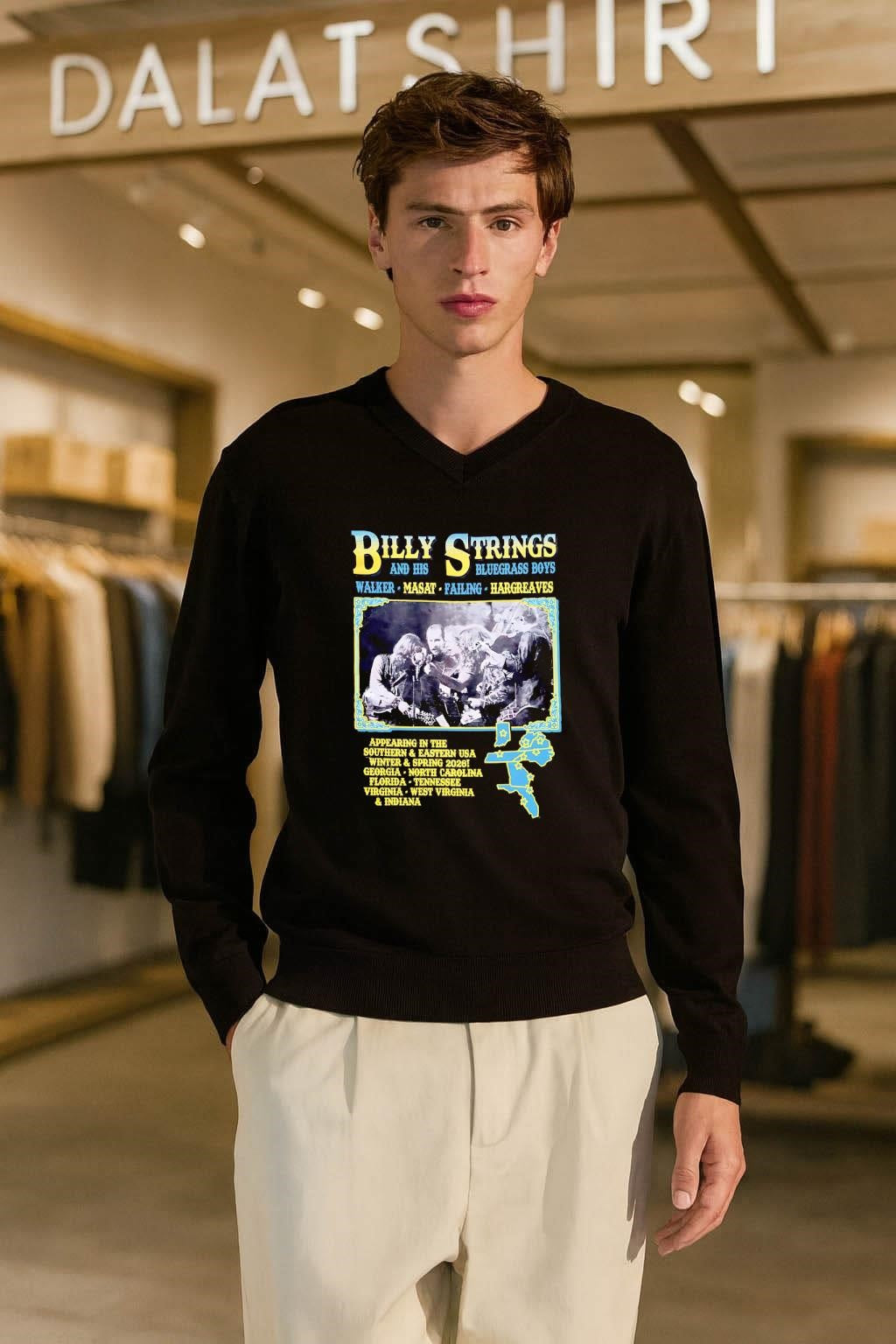 Billy Strings and His Bluegrass Boys Southern Eastern USA Tour shirt