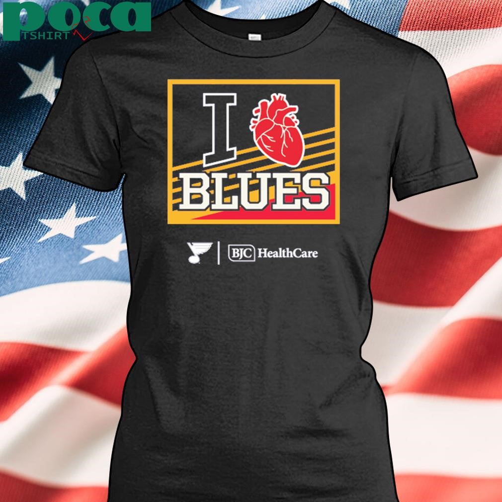Bjc Healthcare I Heart Blues St Louis Blues Logo Shirt