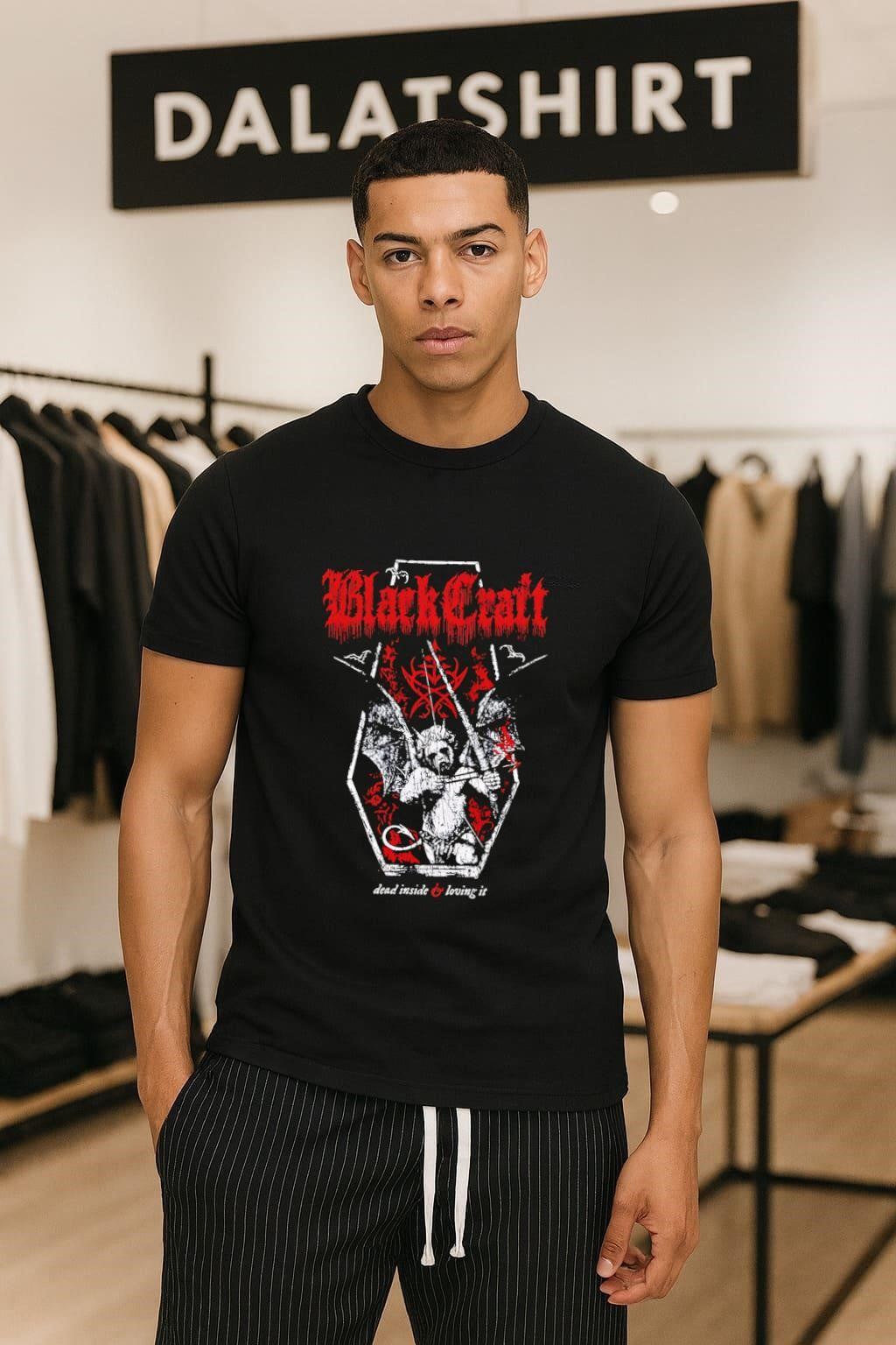 BlackCraft Dead Inside and Loving It Gothic Demon shirt