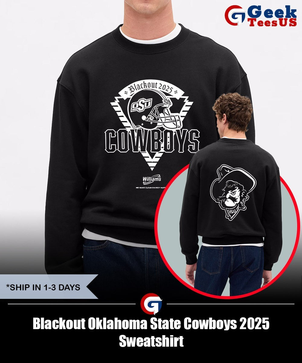 Blackout Oklahoma State Cowboys 2025 shirt