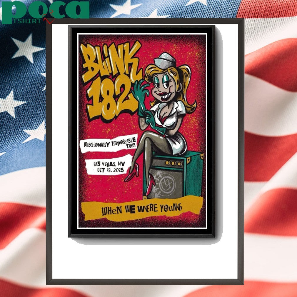 Blink 182 Oct 19 2025 Las Vegas, NV Poster shirt