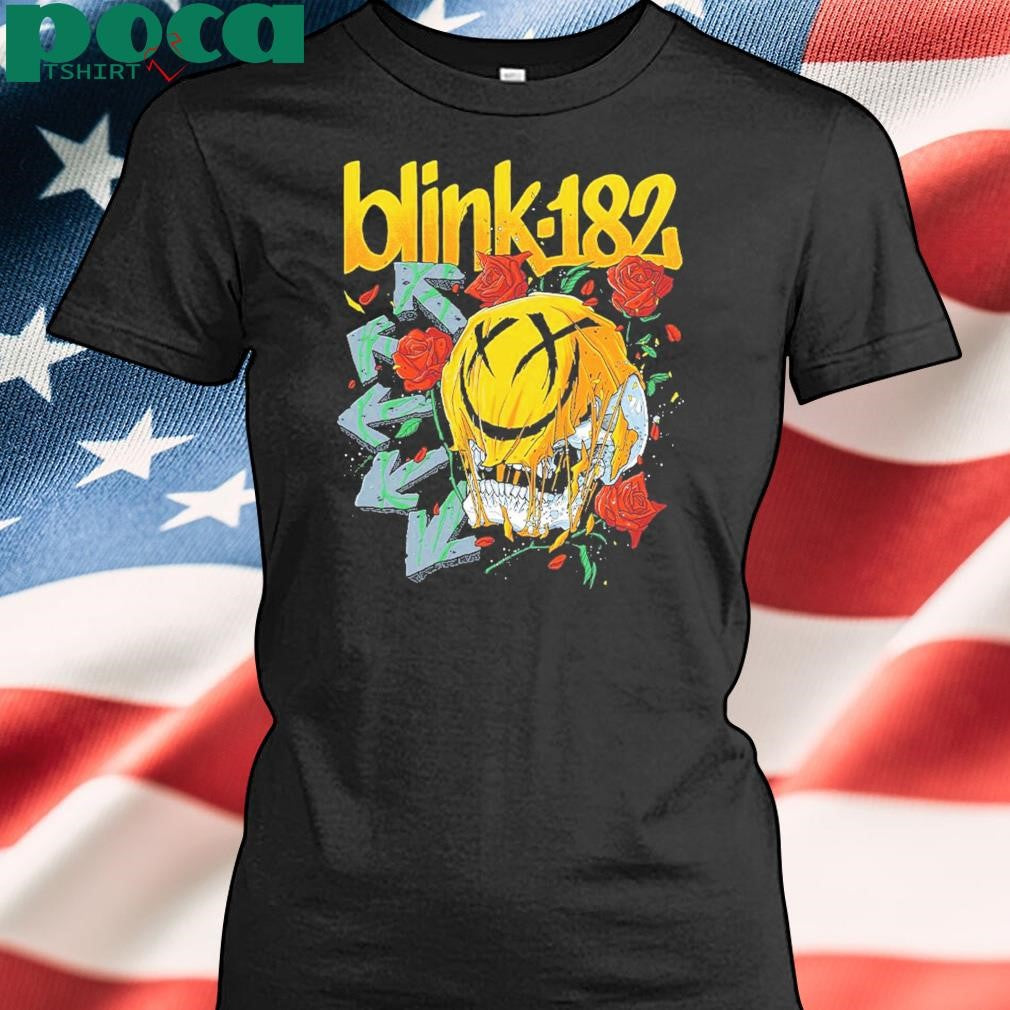 Blink 182 Skull And Roses Logo Unisex T-Shirt