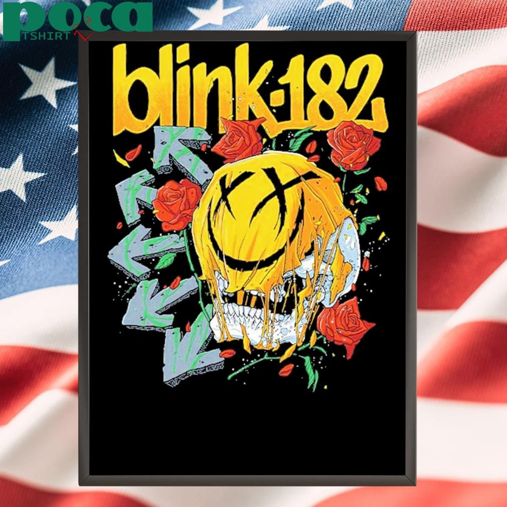 Blink 182 Skull And Roses Logo Unisex T-Shirt