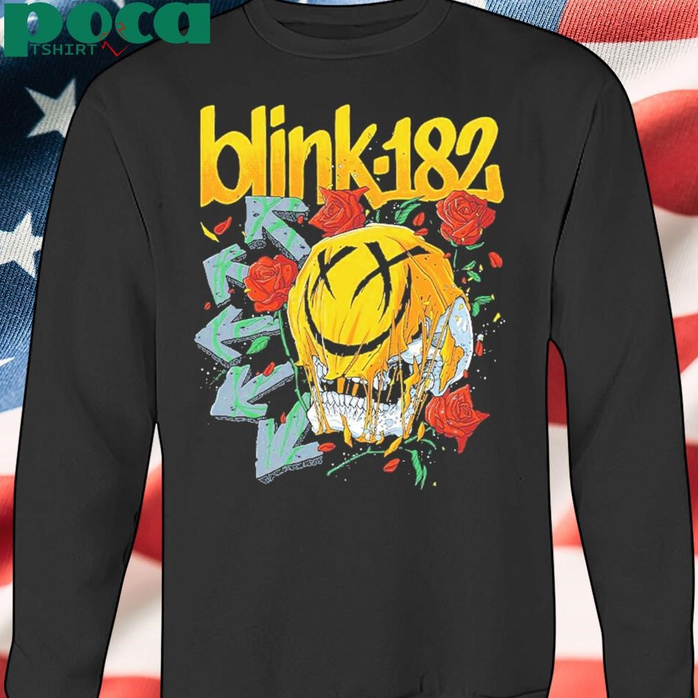 Blink 182 Skull And Roses Logo Unisex T-Shirt