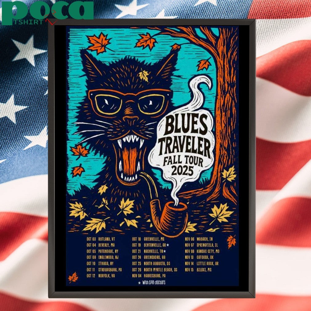 Blues Traveler Fall 2025 Tour Poster T-shirt