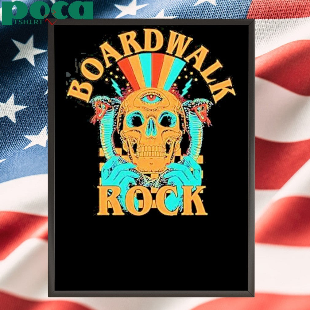 Boardwalk Rock At Ocean City MD On May 17-18 2025 Skull Line Up shirt