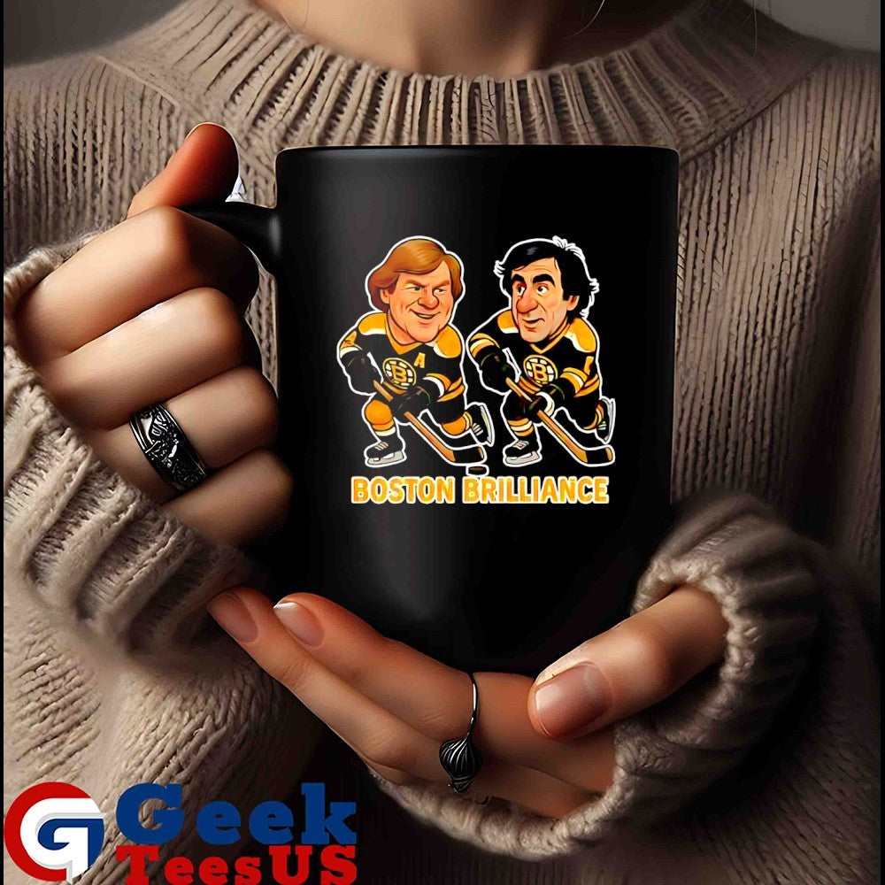 Bobby Orr and Phil Esposito Boston Brilliance Hockey caricatures shirt