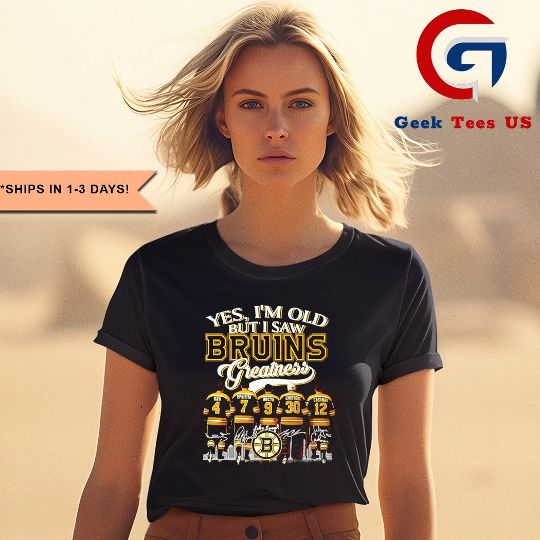 Boston Bruins hockey Yes I’m Old But I Saw Bruins Greatness NHL Squad 2025 signature shirt
