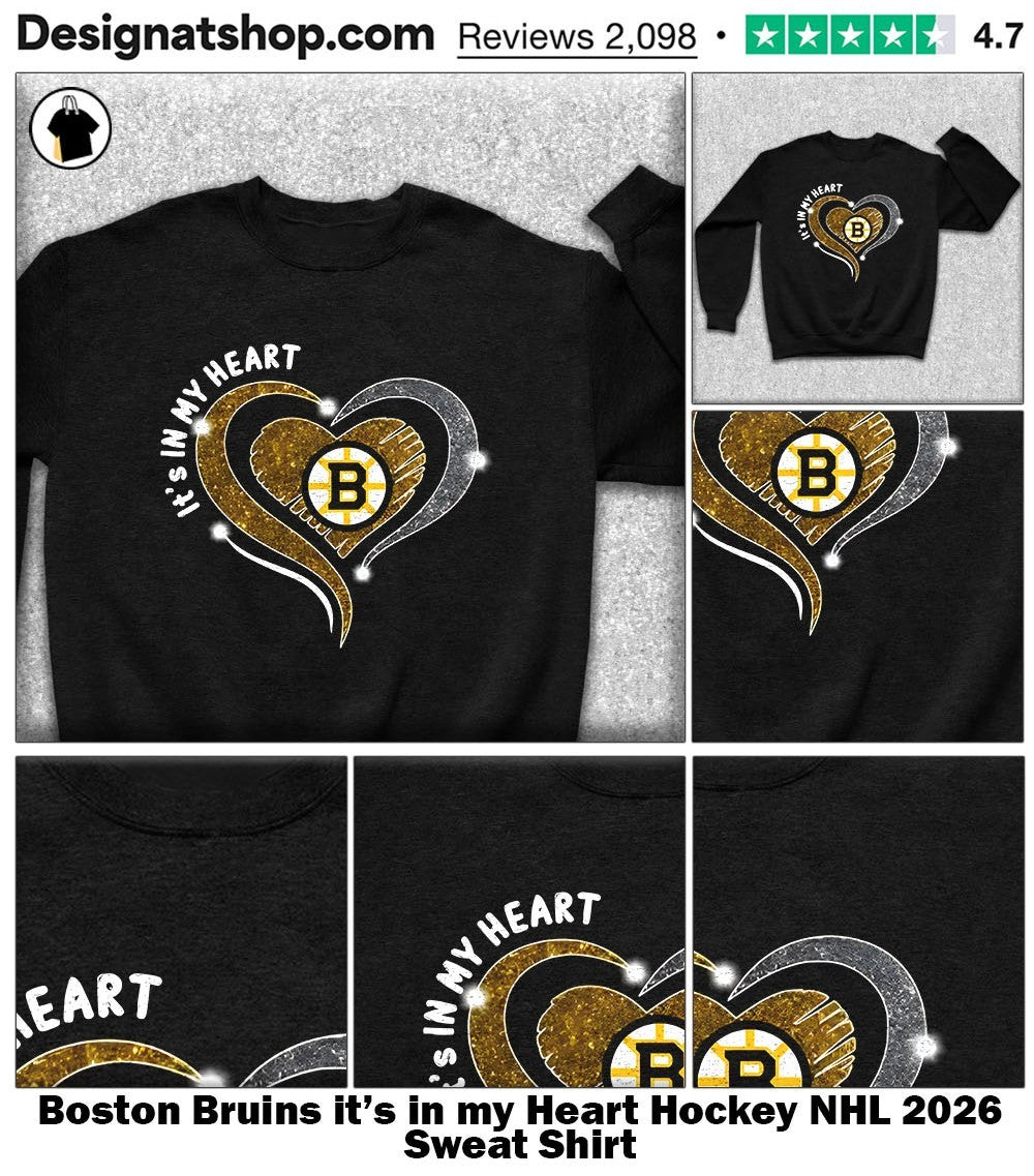 Boston Bruins it’s in my Heart Hockey NHL 2026 shirt