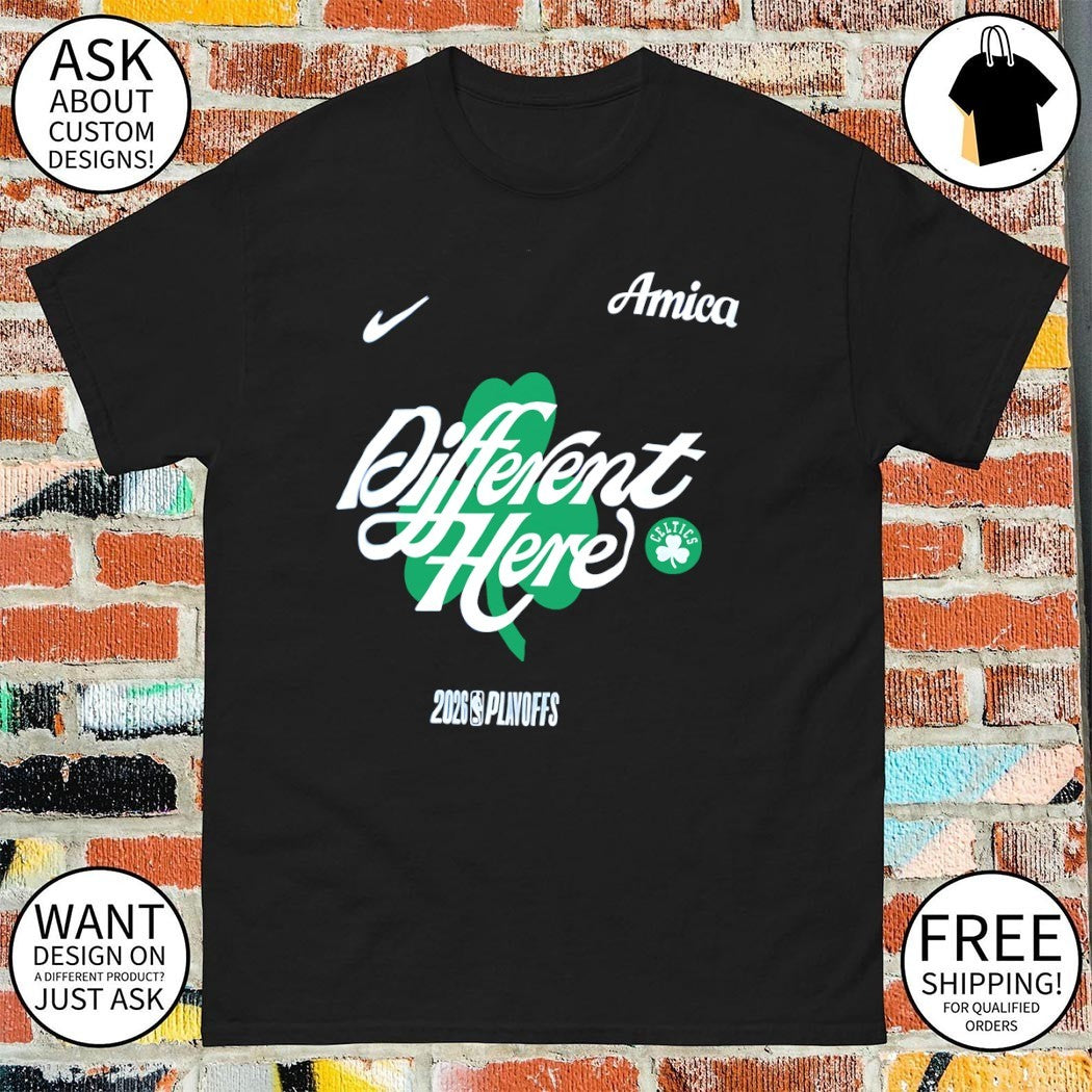 Boston Celtics Different Here 2026 Playoffs NBA Amica shirt