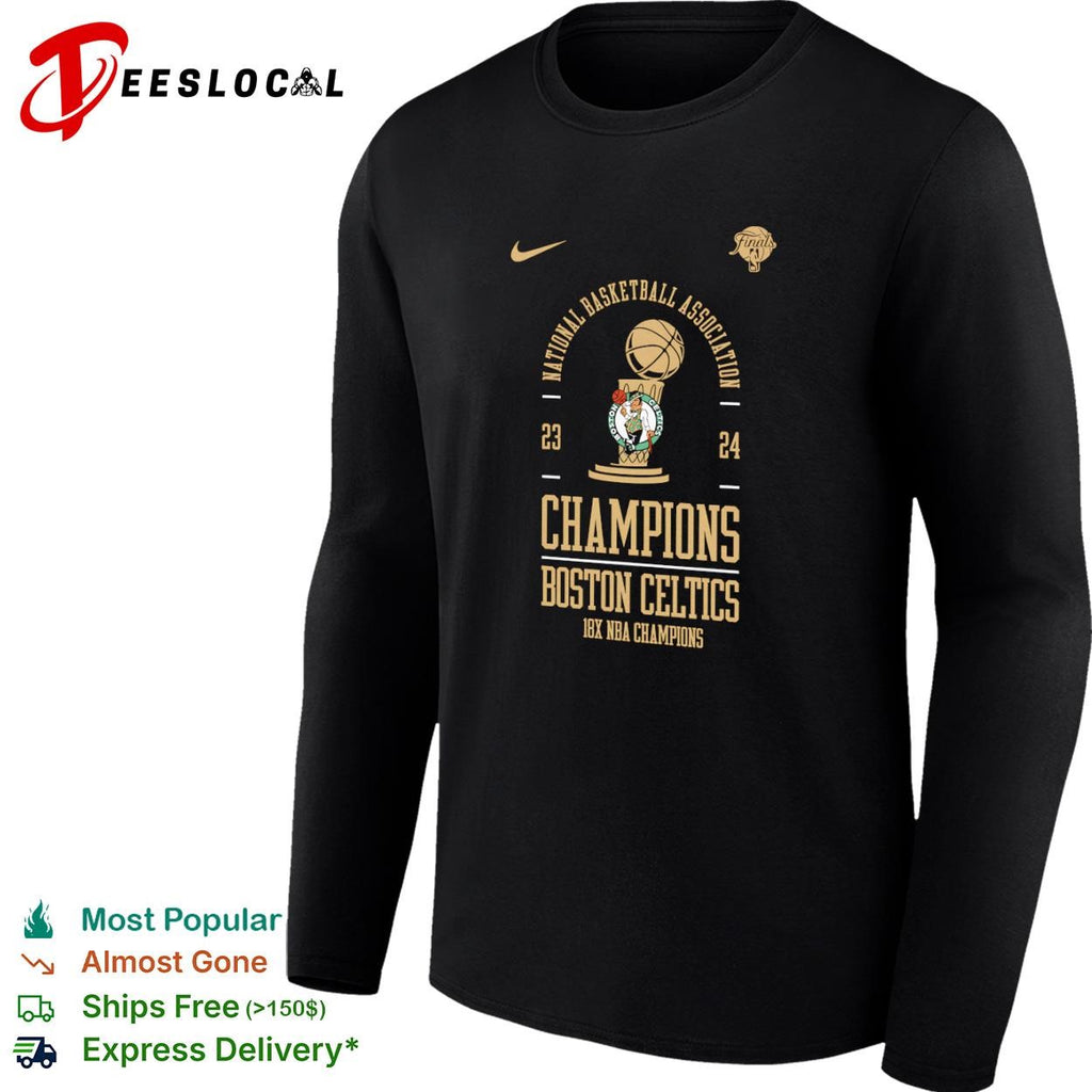 Boston Celtics National Basketball Association 23 24 Champions 18x NBA Champions shirt