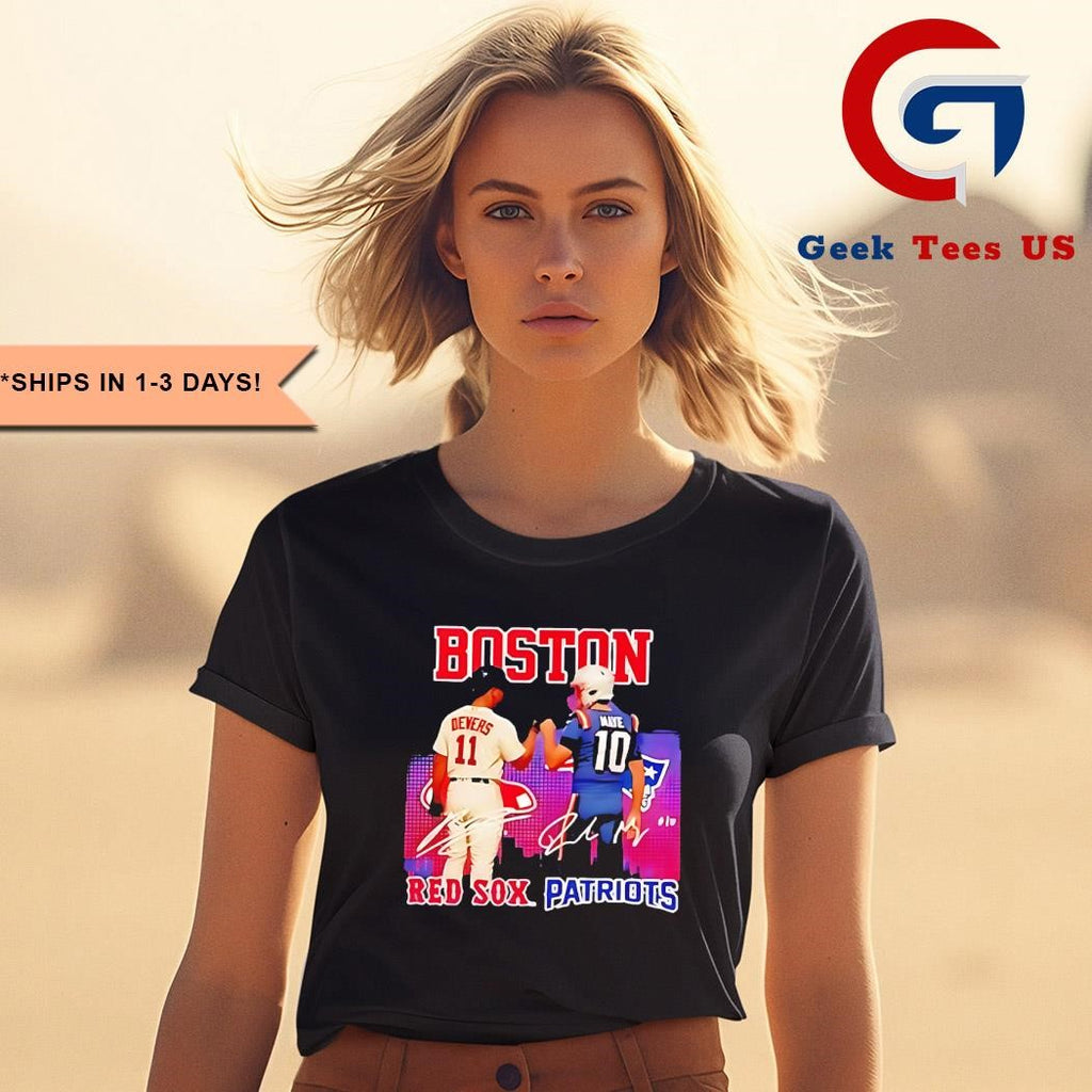 Boston Red Sox and Drake Maye Patriots Star Power shirt