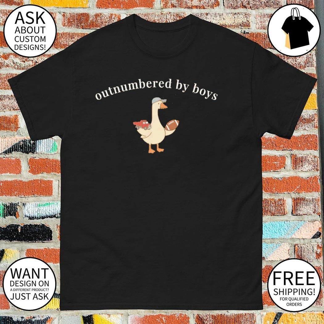 Boy Mom Mother’s Day outnumbered by boys shirt