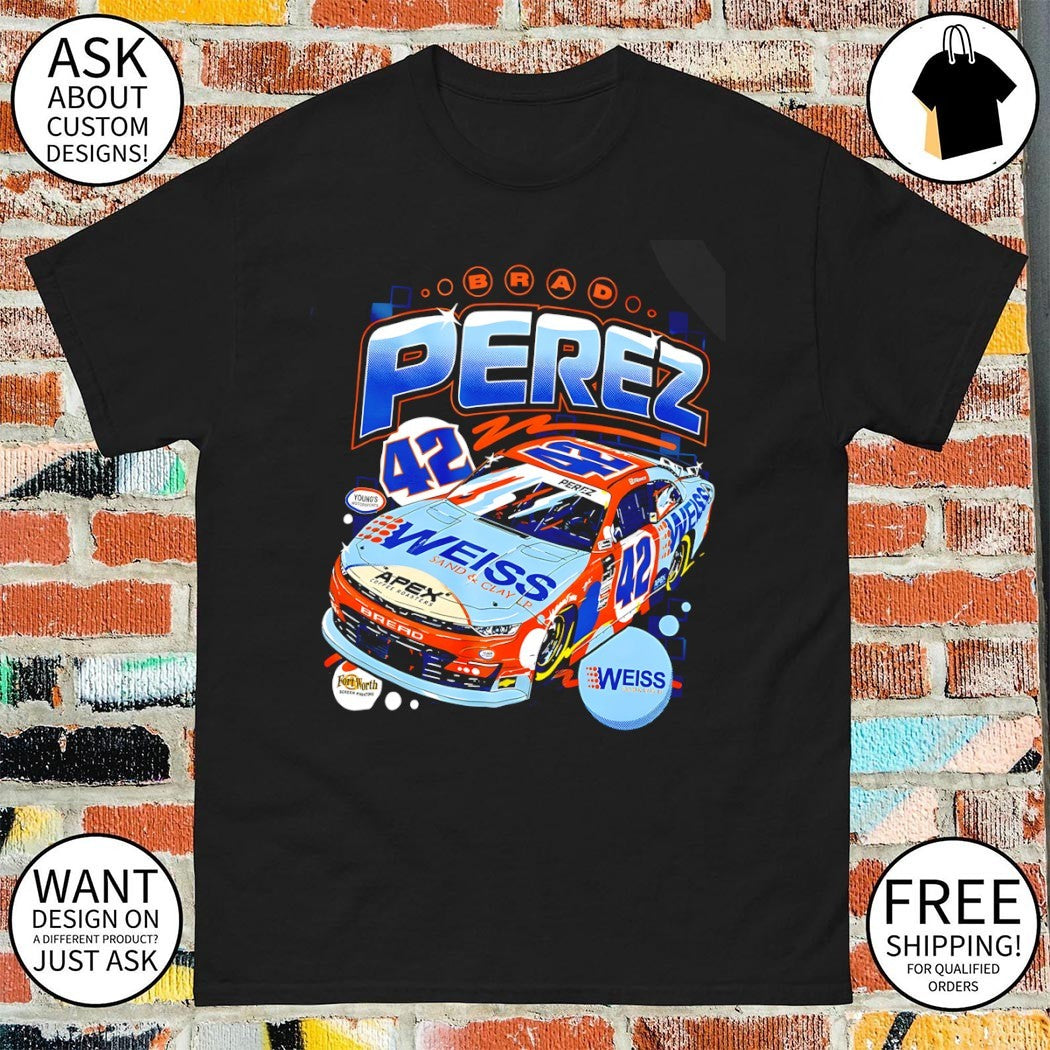 Brad Perez x Weiss Sand & Clay Nascar 42 shirt