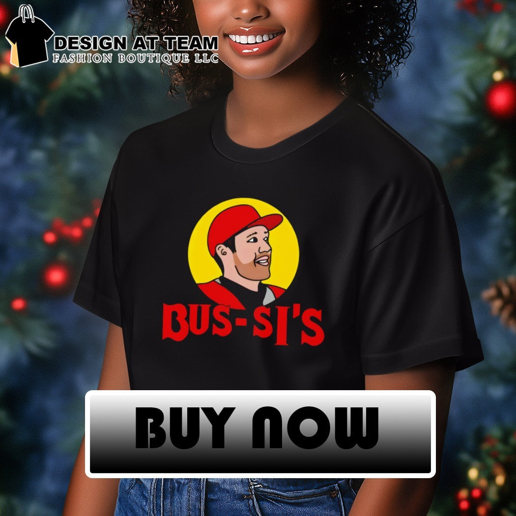 Brandon Bus-si’s Brandon Bussi Carolina Hurricanes x Buc-ee’s parody logo shirt