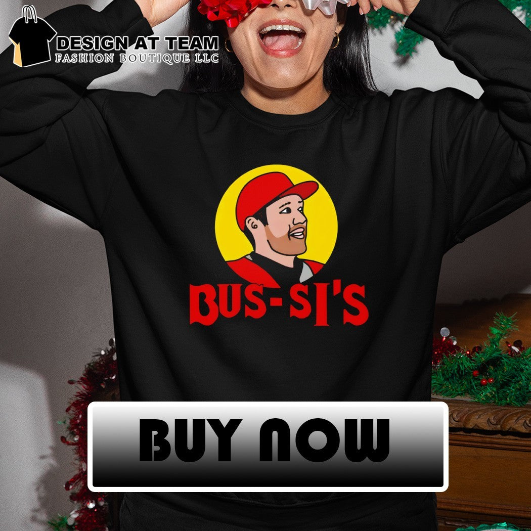 Brandon Bus-si’s Brandon Bussi Carolina Hurricanes x Buc-ee’s parody logo shirt