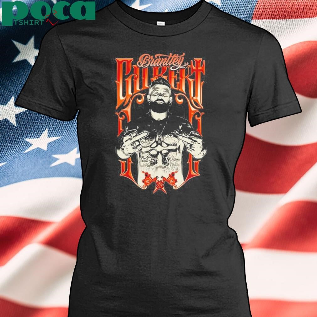 Brantley Gilbert Frame Tattoos Bleach Wash Shirt