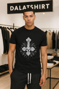 Broken Wings Inverted Cross Gothic Ornamental shirt
