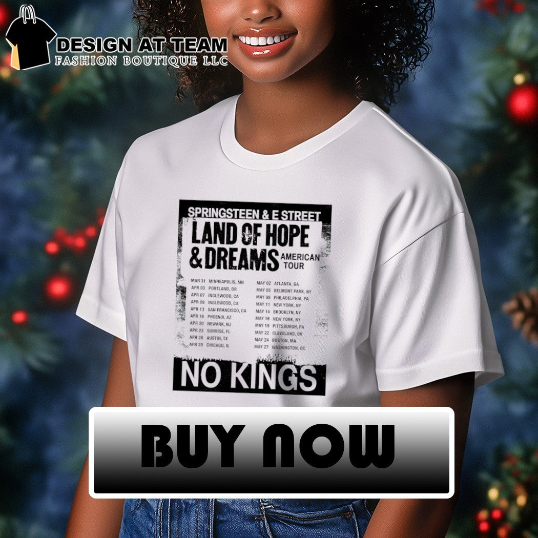 Bruce Springsteen and the E Street Band Land of Hope and Dreams American Tour Date shirt