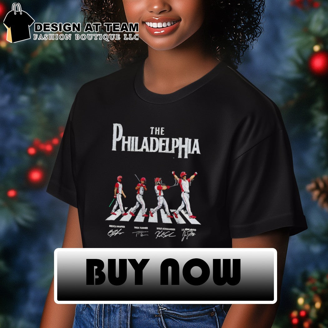 Bryce Harper Trea Turner Kyle Schwarber J.T. Realmuto The Philadelphia Phillies Baseball Abbey Road signatures shirt