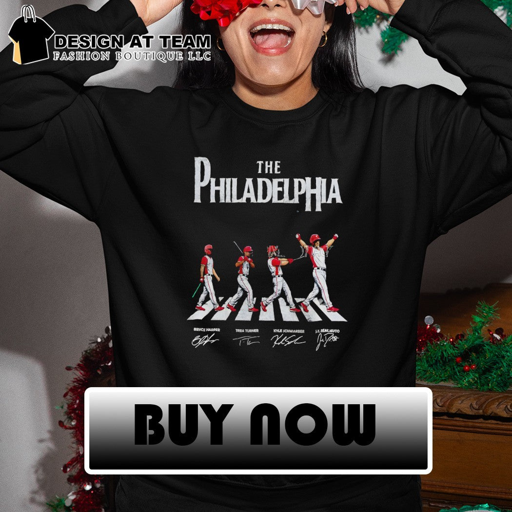 Bryce Harper Trea Turner Kyle Schwarber J.T. Realmuto The Philadelphia Phillies Baseball Abbey Road signatures shirt
