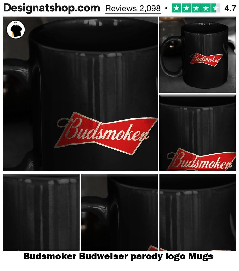 Budsmoker Budweiser parody logo shirt