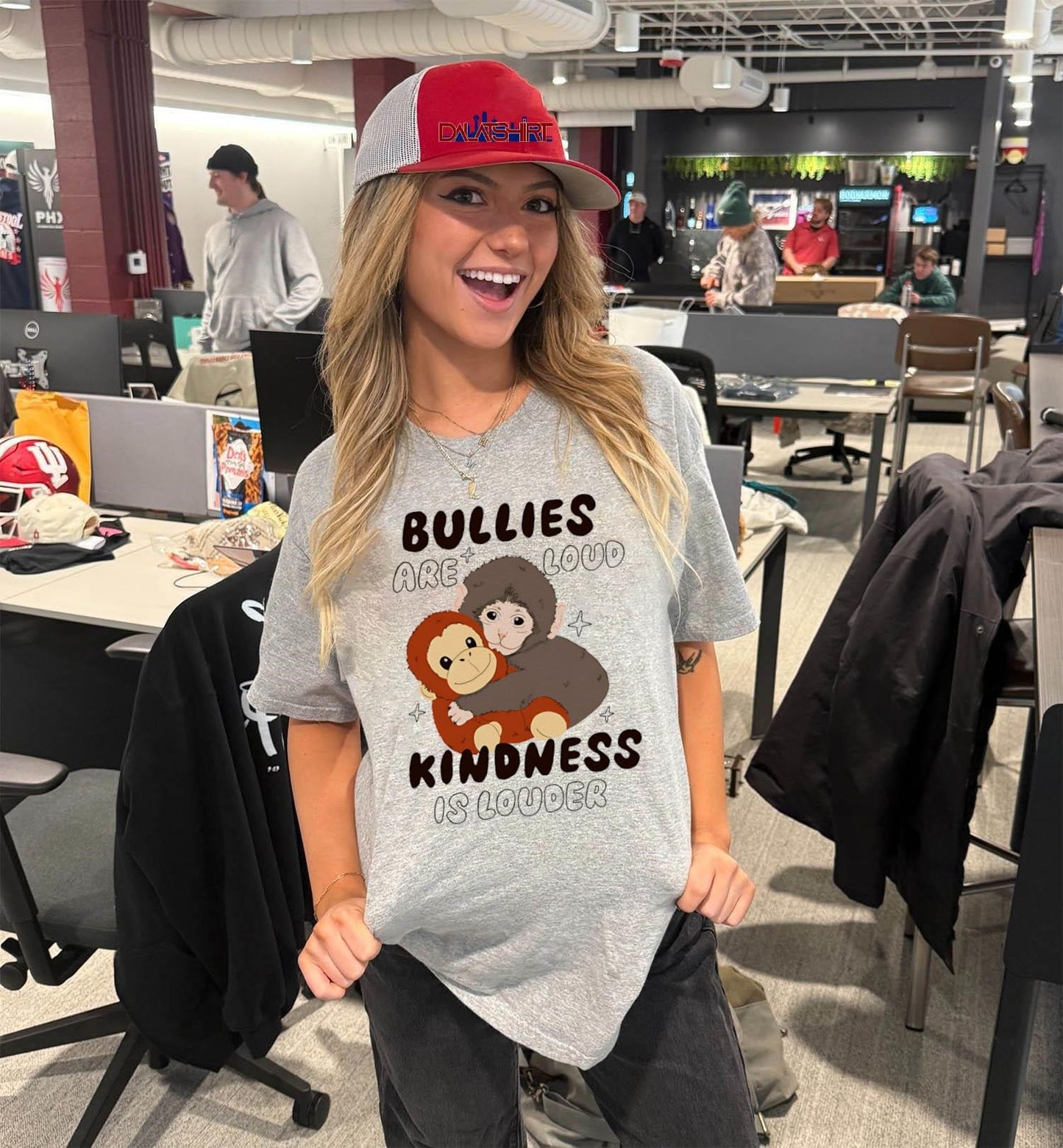 Bullies Are Loud Kindness Is Louder Monkey Hug shirt