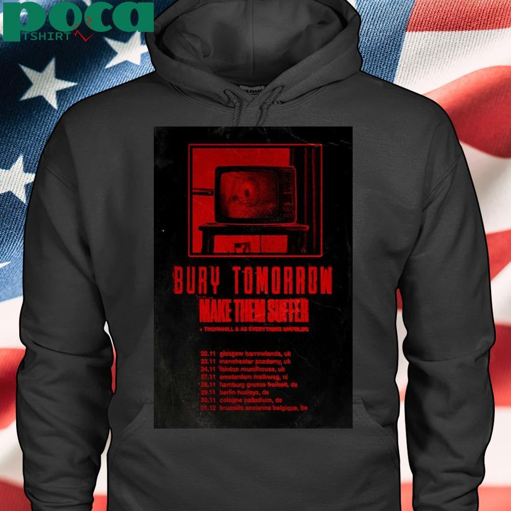 Bury Tomorrow + Make Them Suffer UK & Europe 2024 Tour Poster T-Shirt