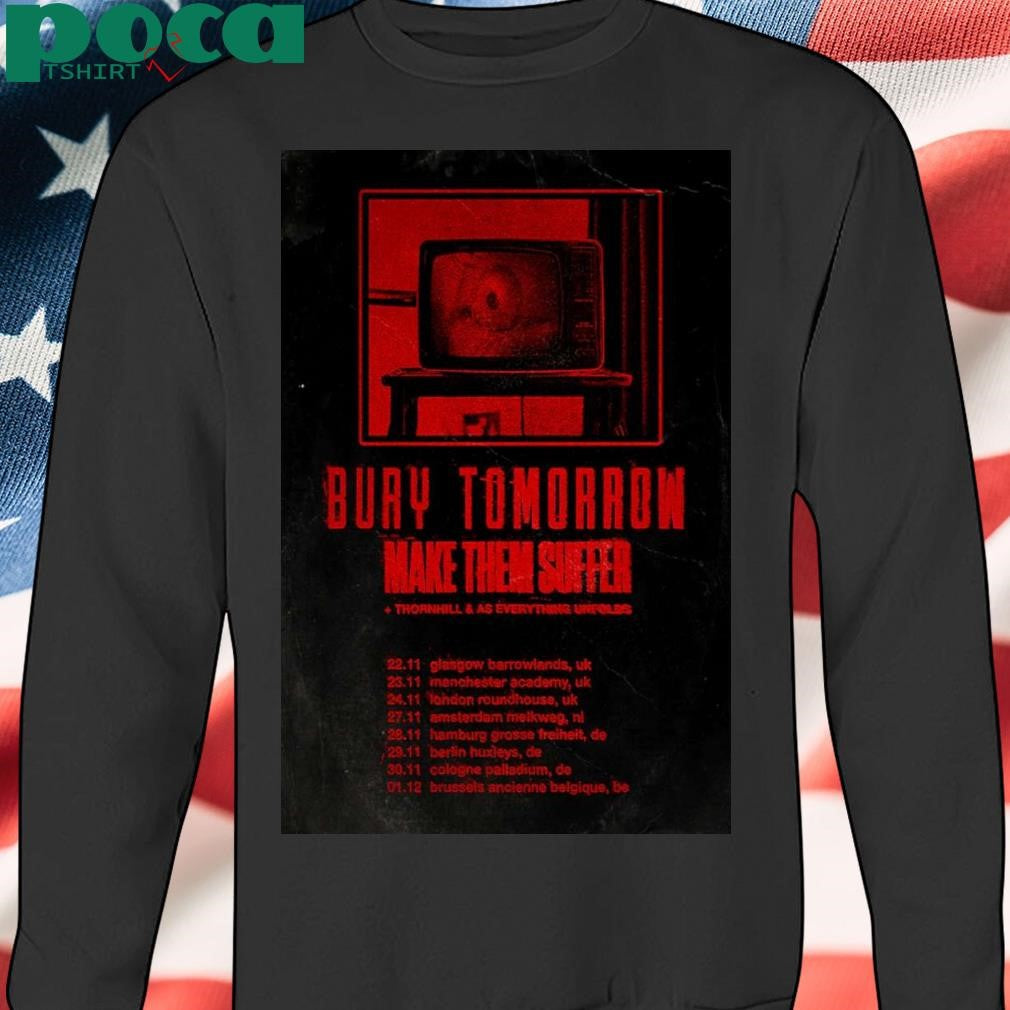 Bury Tomorrow + Make Them Suffer UK & Europe 2024 Tour Poster T-Shirt