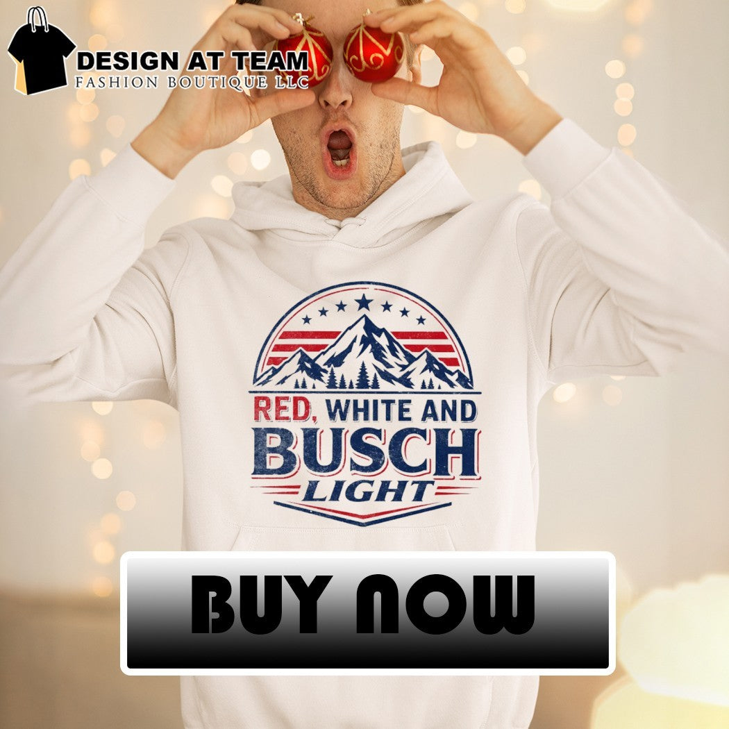 Busch Light mountain apparel Red White and Busch Light 250 USA 4th of July shirt