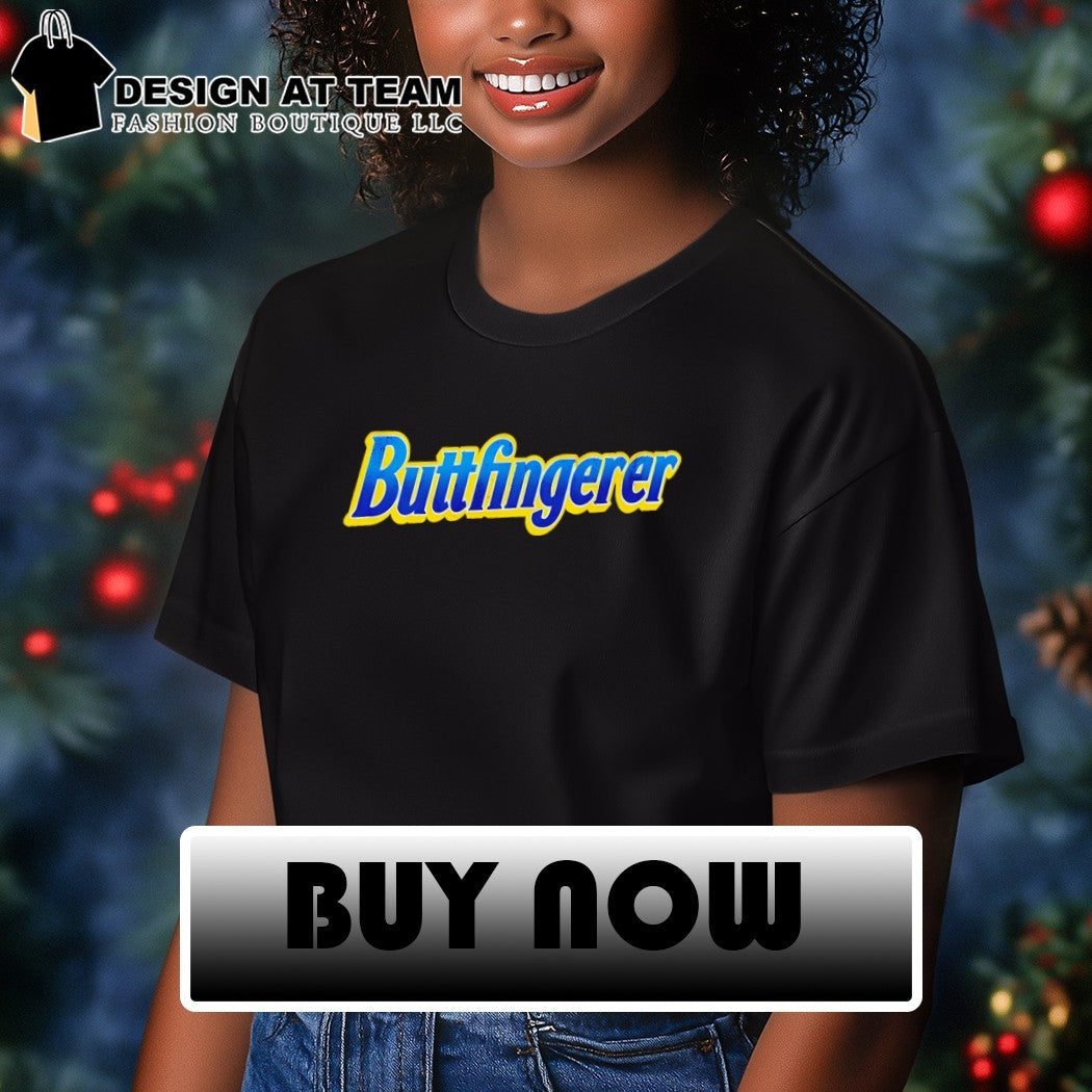 Butterfingerer Butterfinger Parody logo shirt