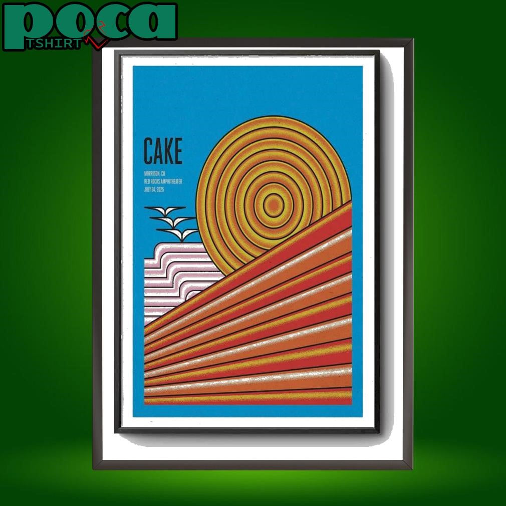 CAKE July 24 2025 Red Rocks Amphitheatre, Morrison, CO Poster shirt