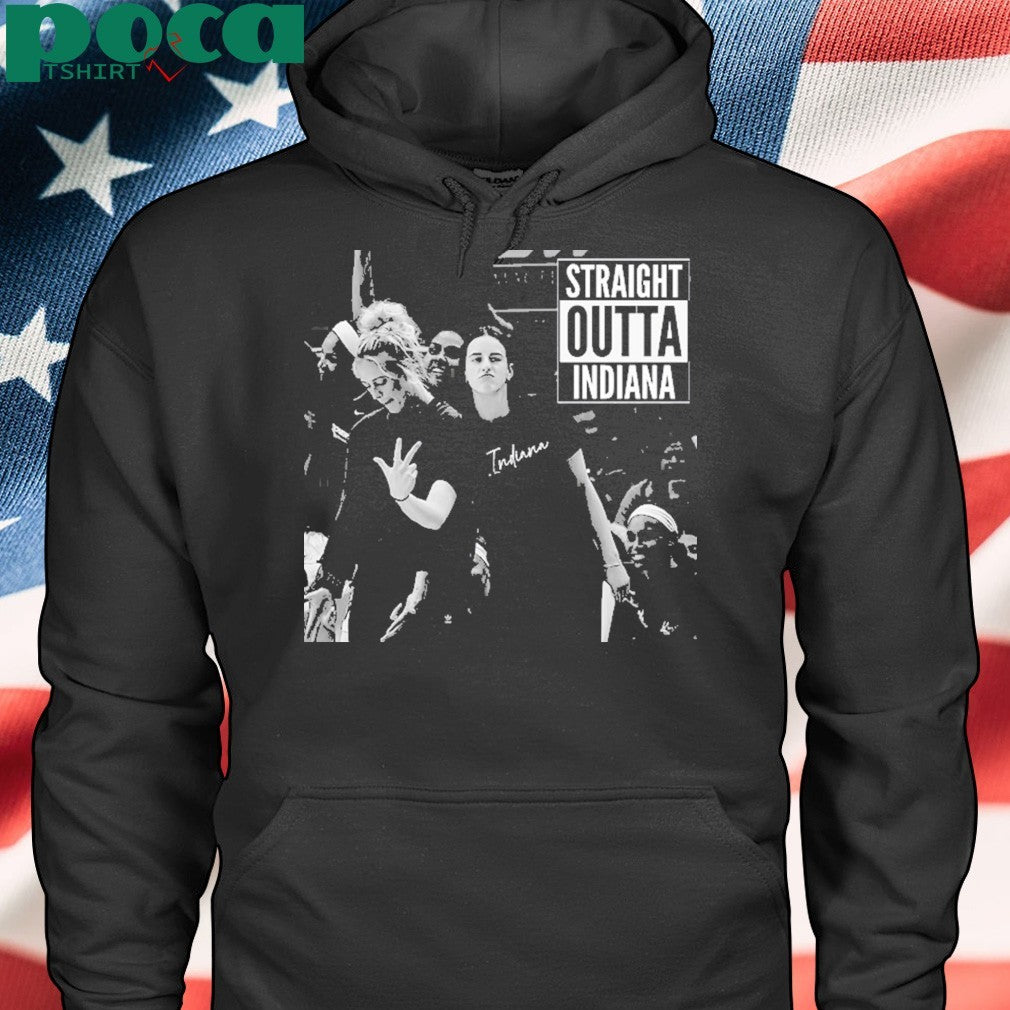 Caitlin Clark And Sophie Cunningham Straight Outta Indiana Fever Unisex T-Shirt